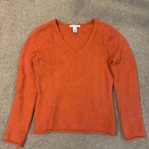 Orange V neck Sweater